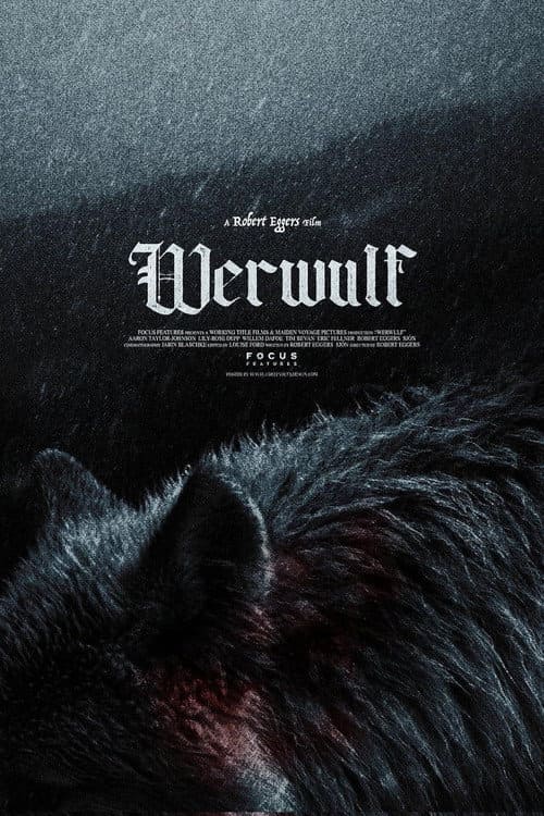 Ein Filmplakat zu „Werwulf“ zeigt eine Nahaufnahme des dunklen, pelzigen Rückens eines Wolfes, über dem der Filmtitel in großer gotischer Schrift prangt. Der Hintergrund ist schattig und neblig, was eine geheimnisvolle, unheimliche Atmosphäre schafft – perfekt für Fans, die die neuesten Thriller über IPTV-Kaufen-Dienste streamen möchten.