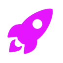 Ein schlichtes, leuchtend pinkes Raketensymbol, das nach oben zeigt, auf einem schlichten weißen Hintergrund – perfekt, um IPTV-Kaufen- oder IPTV-Kaufe-Dienste mit einem modernen und lebendigen Touch darzustellen.